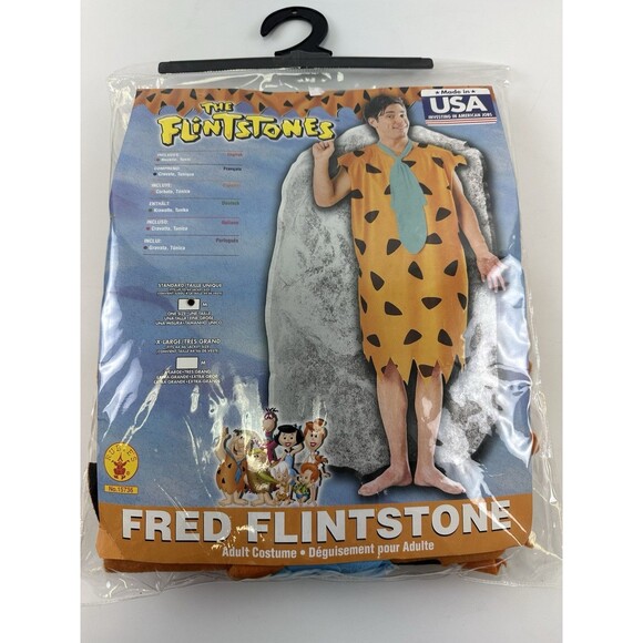 Rubies Fred Flintstone Costume Tunic Tie One Size Adult - Picture 1 of 11